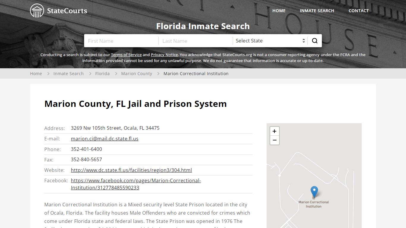 Marion Correctional Institution Inmate Records Search ...